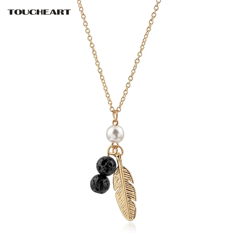 

TOUCHEART Gold Feather Chain Necklaces & Pendants Long Necklaces For Women Charm Designer Ethnic Boho Jewelry Necklace SNE180016