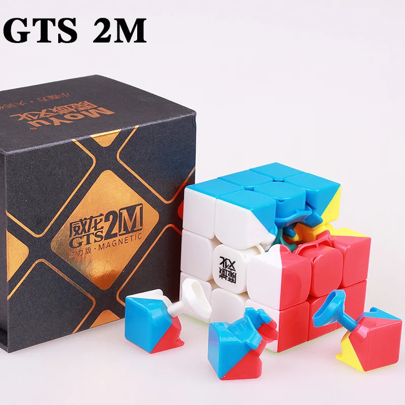 MOYU WeiLong GTS 3 м 3X3x3 Магнитный Головоломка Куб gts 2 м профессиональная скорость moyu кубики без наклеек магнит Волшебный куб игрушки для детей