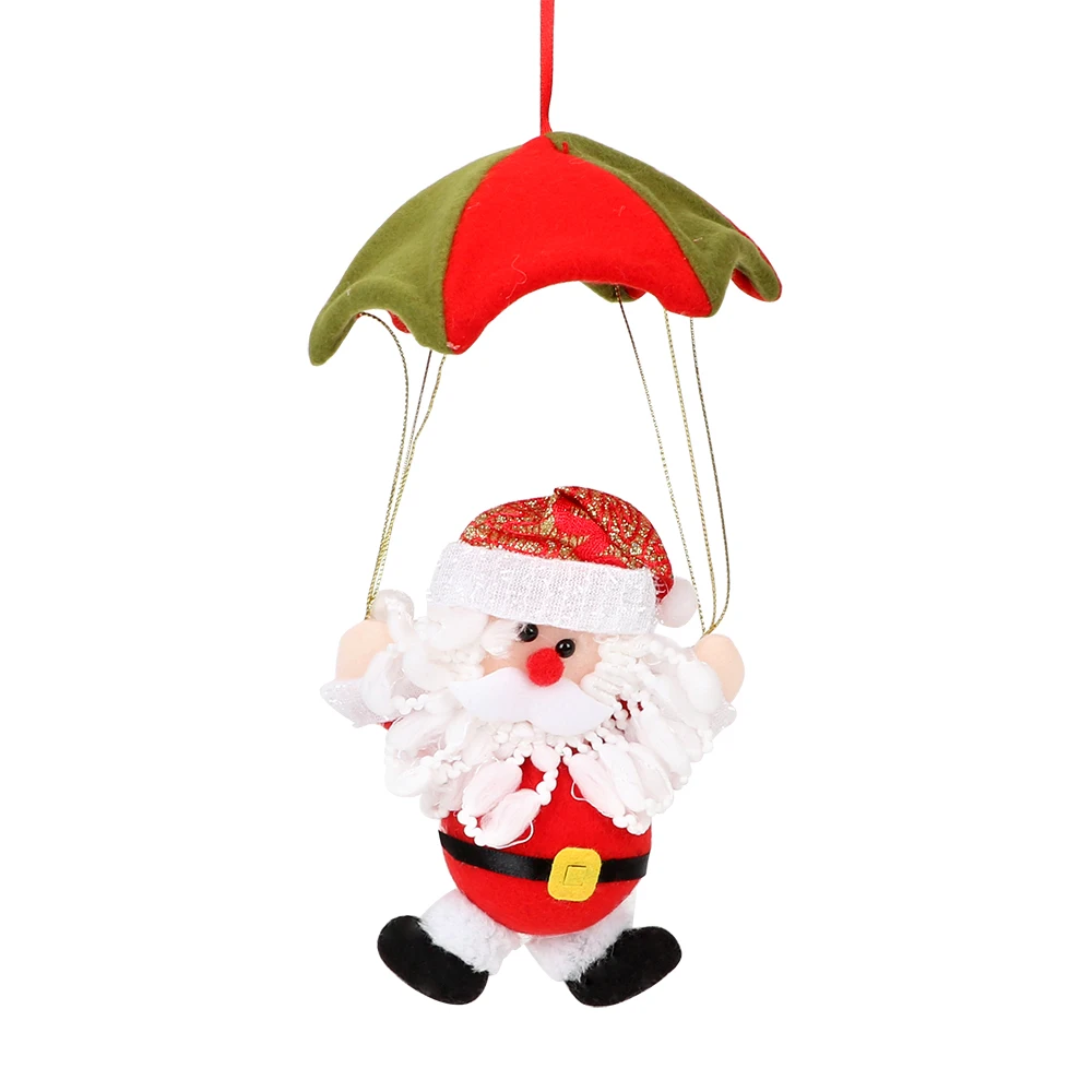 Christmas Home Ceiling Decors Parachute Santa Claus Snowman Christmas Tree Hanging Ornament Santa Doll Party Supplies - Цвет: Santa