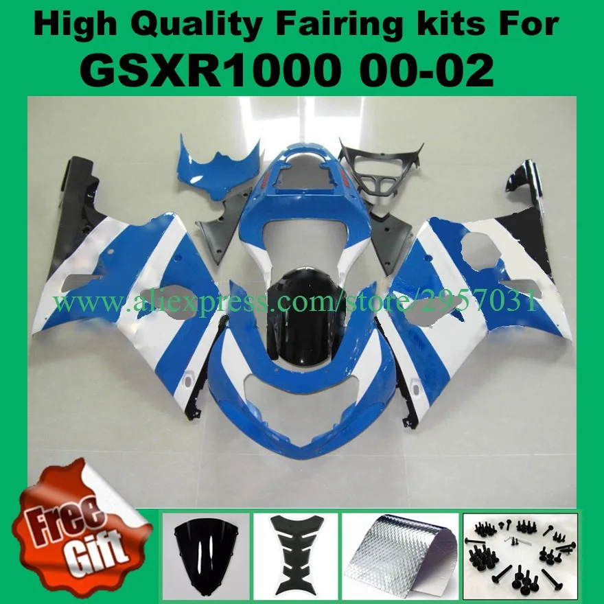 

9gifts, Injection mold fairings for SUZUKI K1 K2 GSXR1000 00 01 02 #6N7-1 ABS GSX-R1000 2000 2001 2002 Fairing kit screws