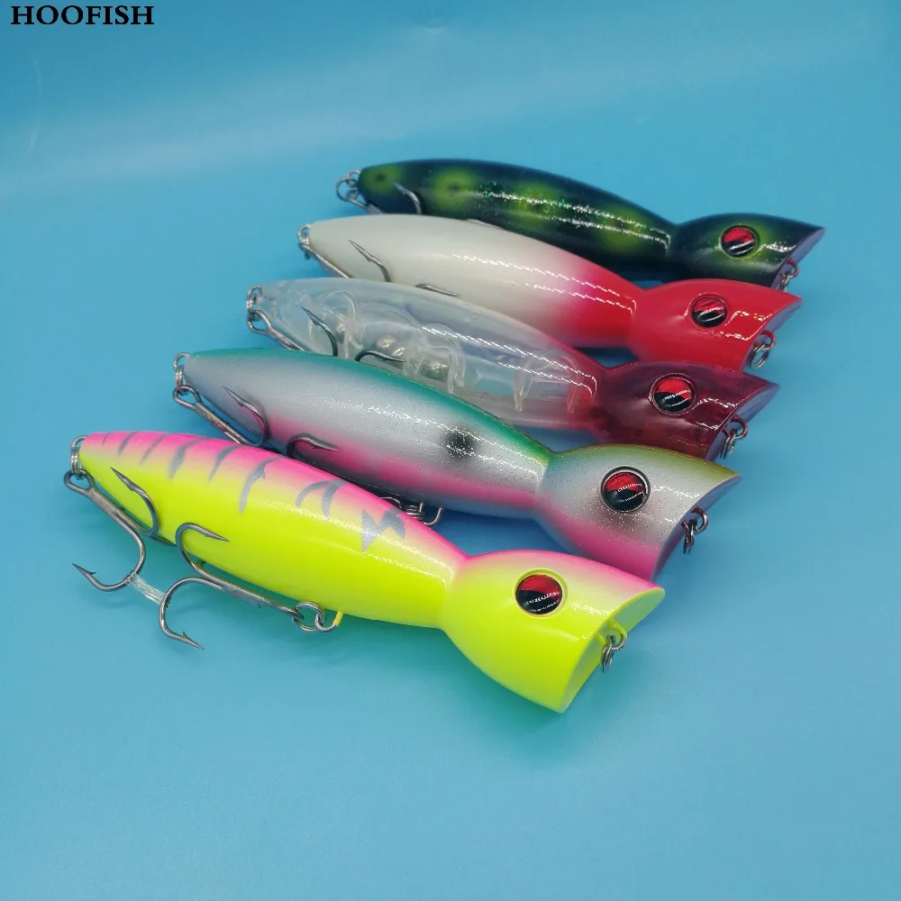 HOOFISH 1 шт./партия, Поппер, приманка для воды, 55 г/13,5 см, искусственная жесткая приманка, рыболовные приманки, плавающие изделие