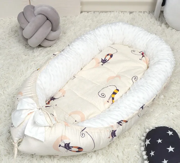 BY1033 as picture Детское гнездо Babynest Sleeper Co Pod для новорожденных, прикроватная кроватка, детская кроватка ручной работы, дорожная кровать, детское гнездо, кроватка, Подушка для сна - Цвет: BY1033 as picture