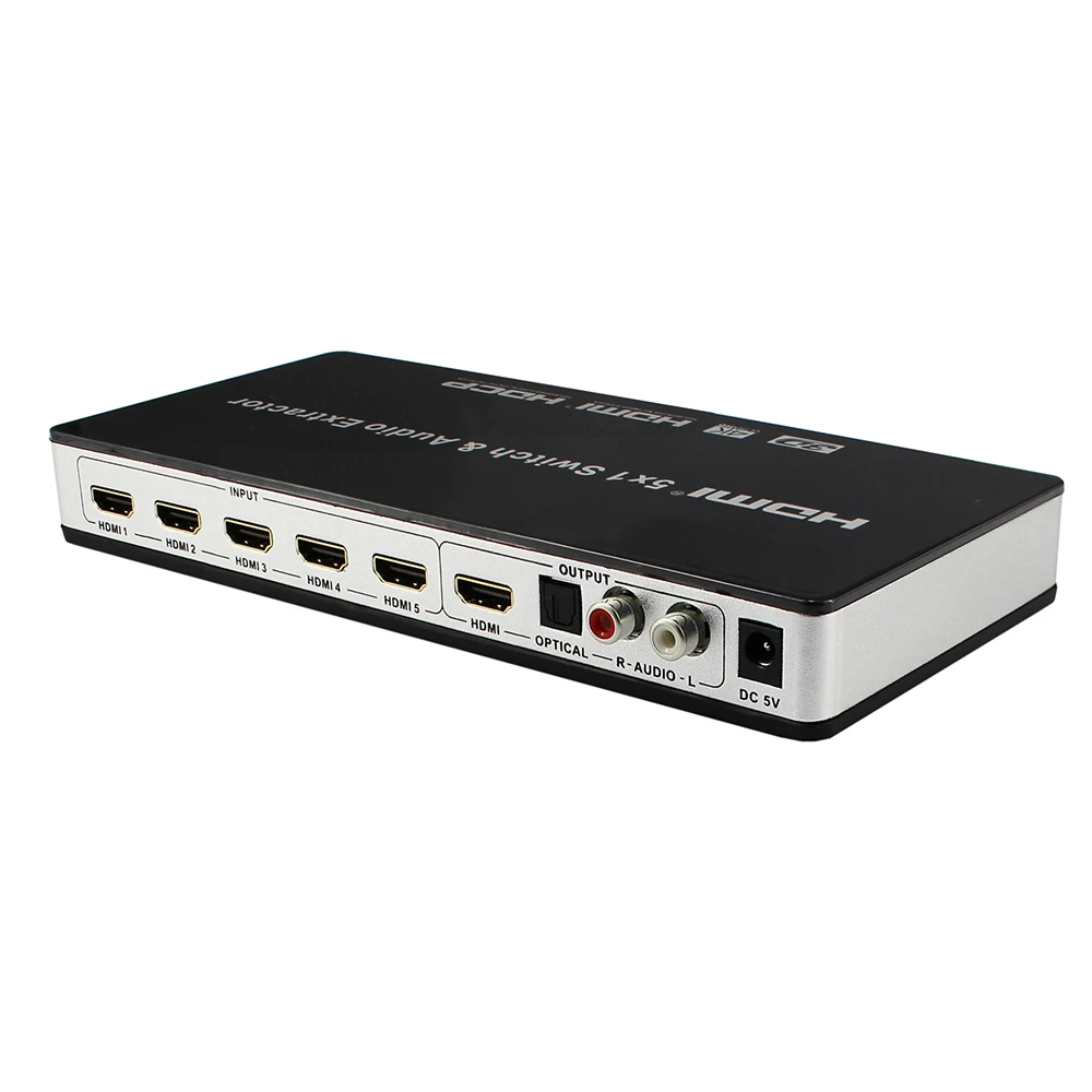 Версия 1 4 HDMI 5 в с функцией разделения звука KVM переключатель 5X1 ТВ