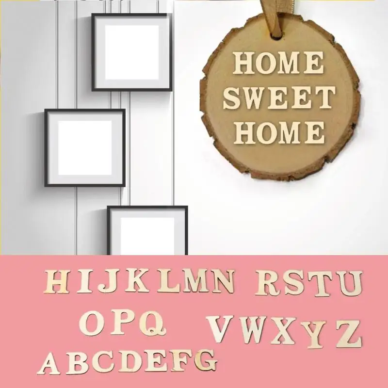 Деревянные A-Z буквы Алфавит Скрапбукинг Искусство ремесло DIY ручной работы стол разброс украшение дома фотографии Реквизит Золотая буква