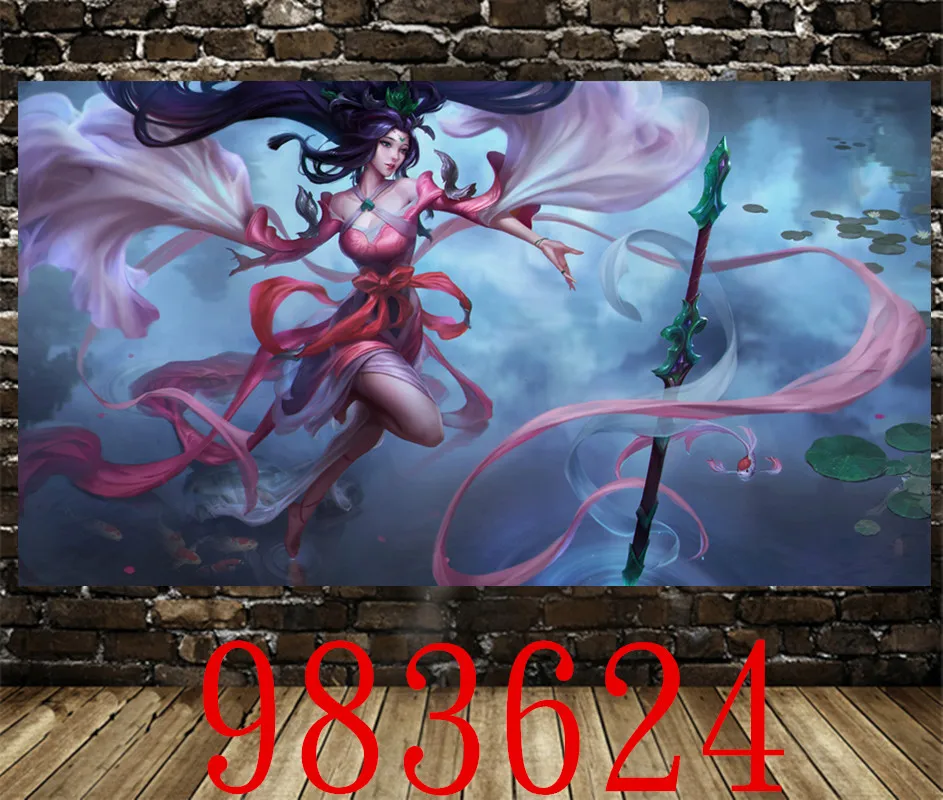 Игровой постер League of Legends аниме холст декоративная живопись настенные наклейки