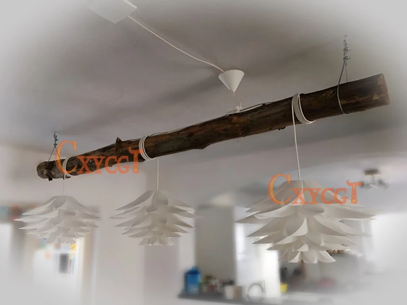 DIY Lily Lotus IQ головоломка кулон абажур кафе ресторан потолочное украшение комнаты светодиодный подвесной светильник белый свет