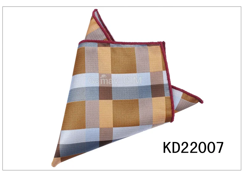 KD22007 Брендовый мужской носовой платок, классические костюмы, Карманный платок для мужчин, бизнес полотенце для сундуков, носовой платок, нежный мужской полиэстер, Женский костюм из пряжи, носовой платок - Цвет: KD22007