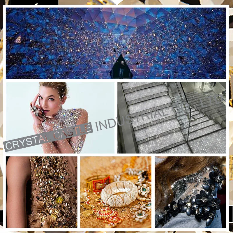 Прозрачные кристаллы AB с двумя отверстиями стеклянные пришивные стразы