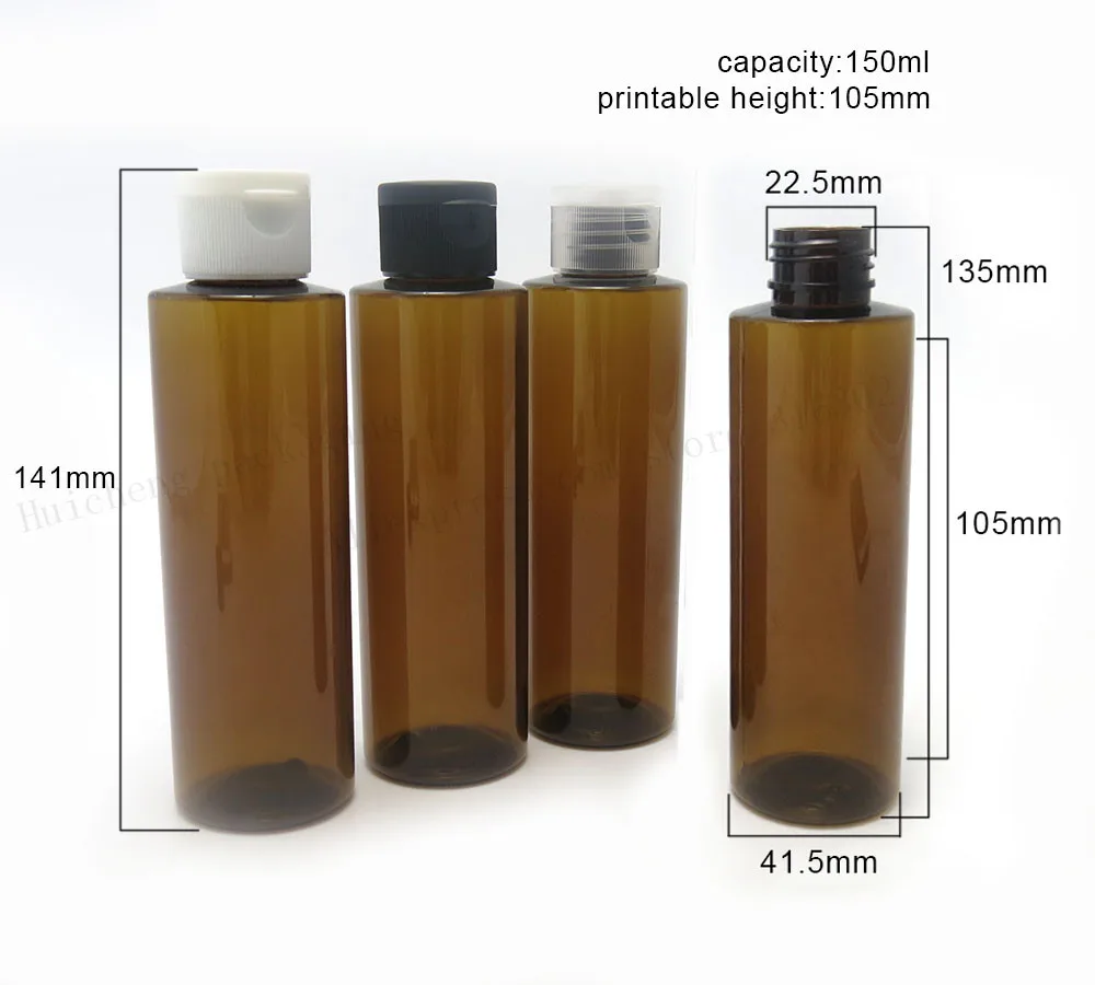 30 X 150ml Amber PET shampoo Cream bottle 150cc plastic cosmetic container 5oz Make up Container packaging | Красота и здоровье