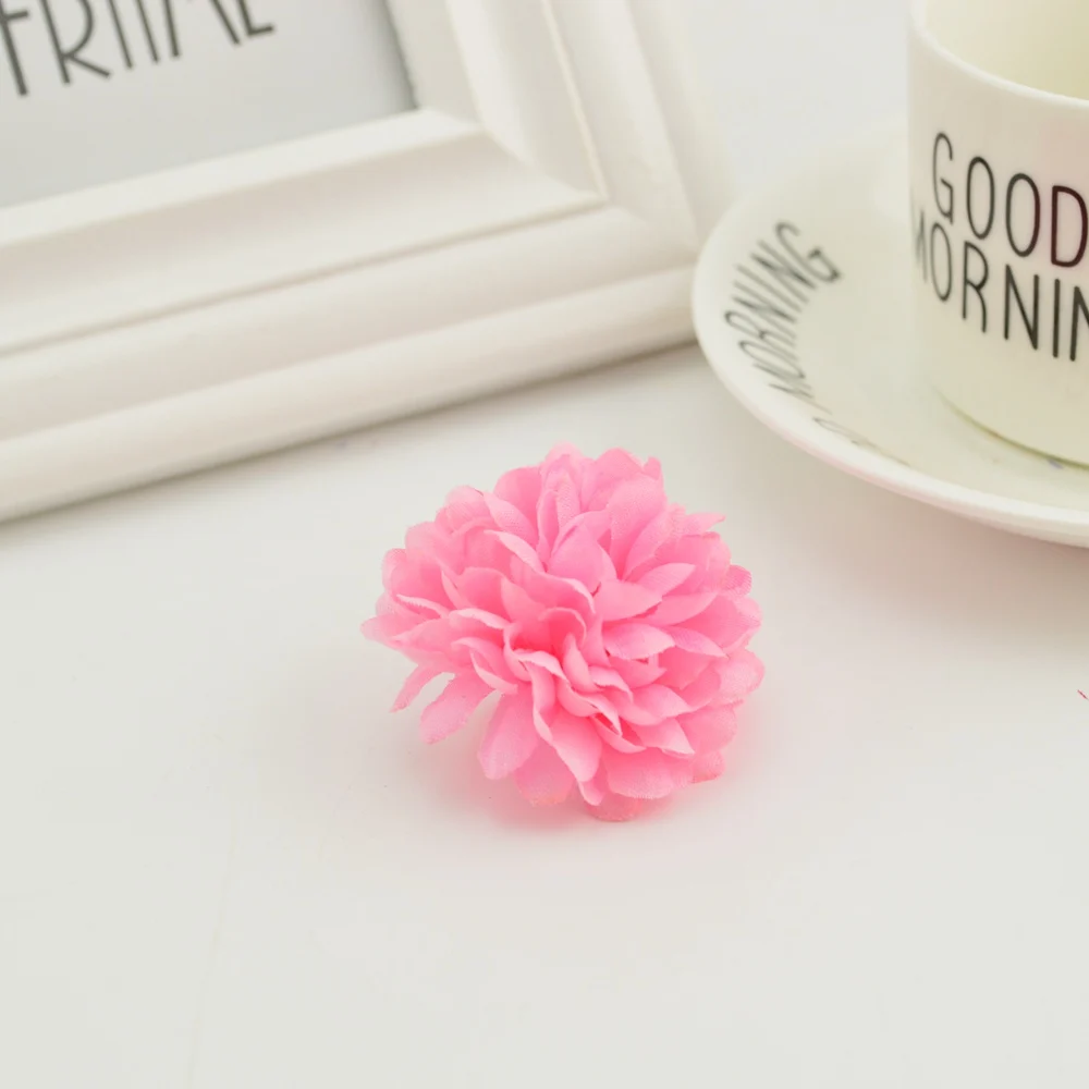 Искусственные шелковые головки хризантем 20 шт.