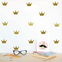 57cm15pcs cartoon gold queen crown princess wall sticker for kids baby rooms poster home decor child gifts vinyl art mural