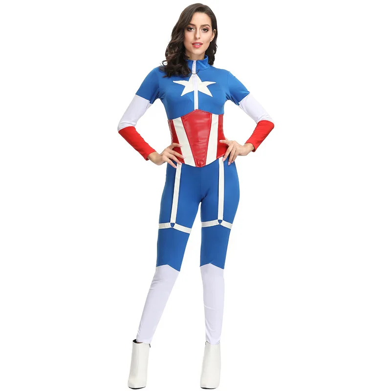 Женский маскарадный костюм Marvel с классическими персонажами комиксов Капитан