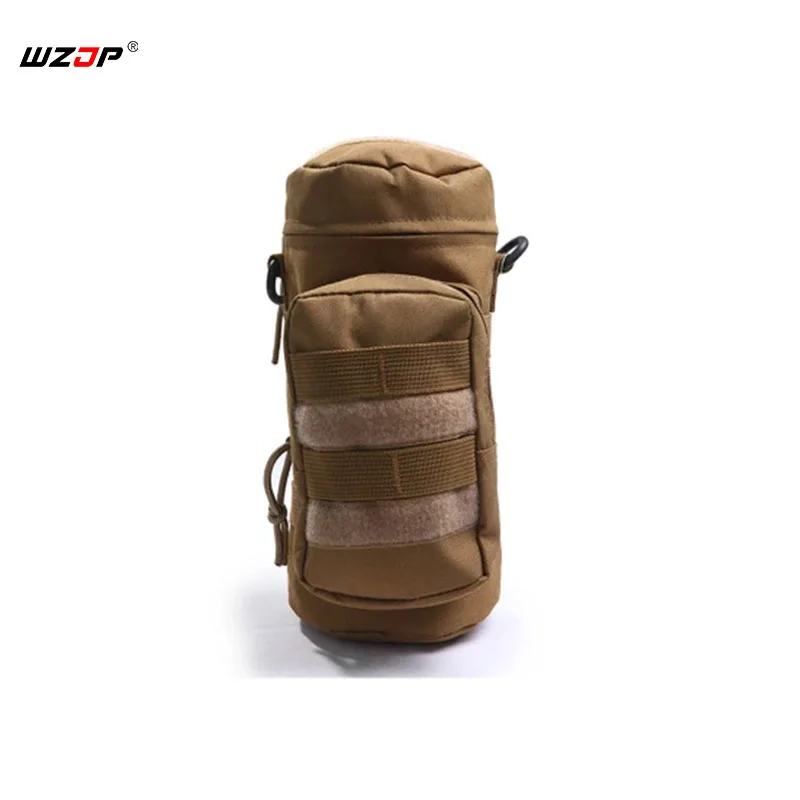 WZJP открытый мешок бутылки воды Molle тактическое снаряжение чайник держатель Военная бутылка Велоспорт Альпинизм Кемпинг Туризм Сумки для воды - Цвет: Tan