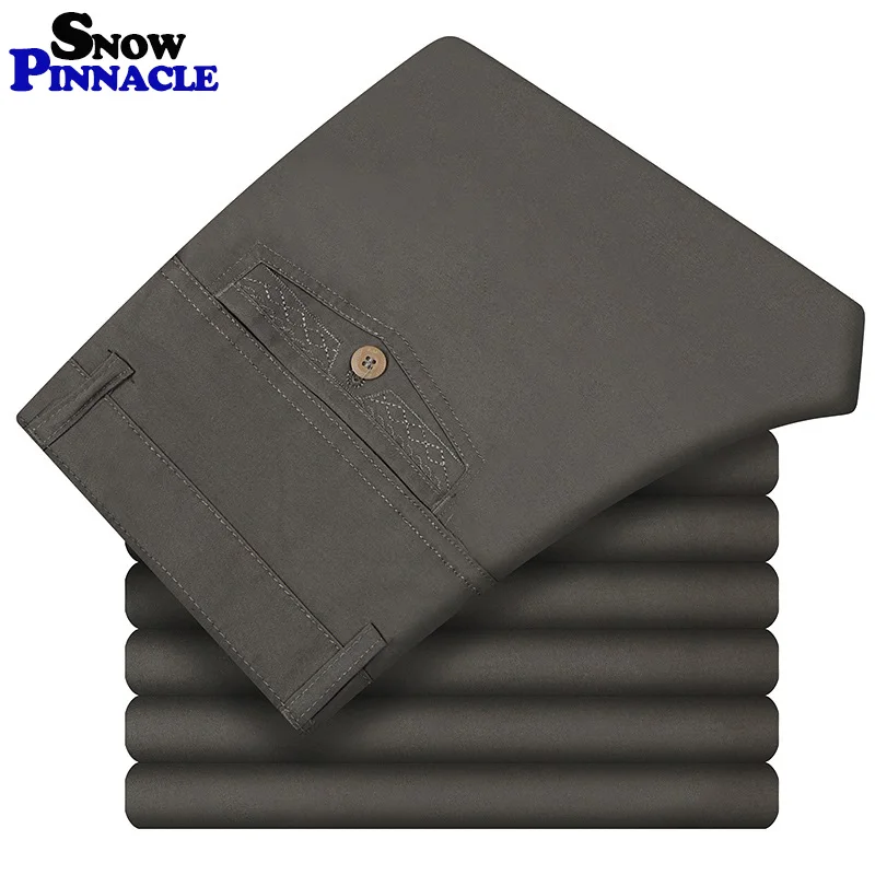 

Pants Men Size29-42 Spring Autumn Straight Pant 100% Cotton 55-120 kg Men Wear Comfortable warm Trousers Male Clothing