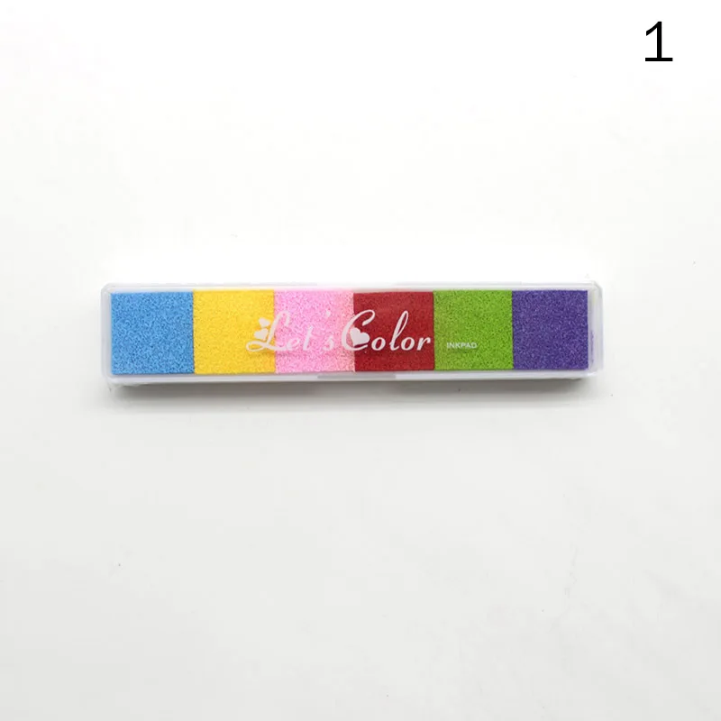 Fingerprint Ink Pad Gradient Color Rubber Inkpad Stamp Finger Print For Children Kids WXV Sale | Дом и сад