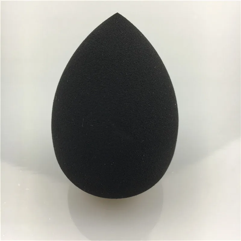 Black 1 шт., профессиональный спонж для макияжа, не латексный, 60*40 мм, основа, мягкая форма капли воды, косметическая пуховка, гладкая пудра, пуховка - Цвет: Black