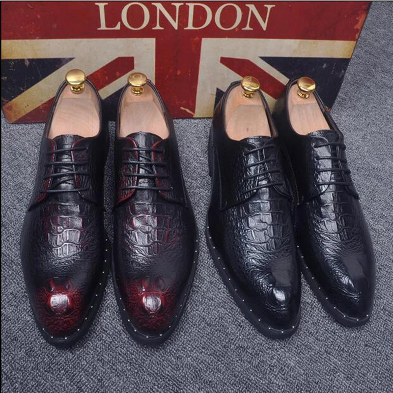 Ручной Мужчины Платье Обувь высокое Качество Натуральная Кожа Оксфорд кожа