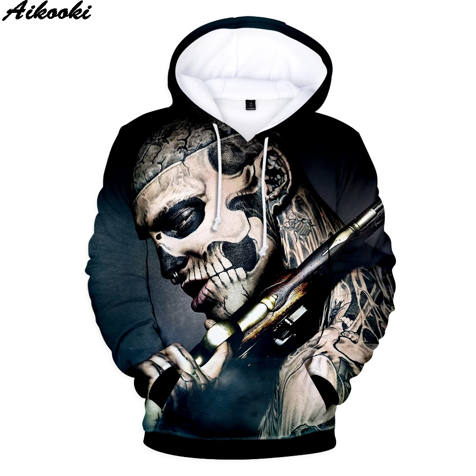 Rick Genest 3D толстовки для мужчин/женщин Harajuku с принтом Aikooki мужские хип хоп унисекс