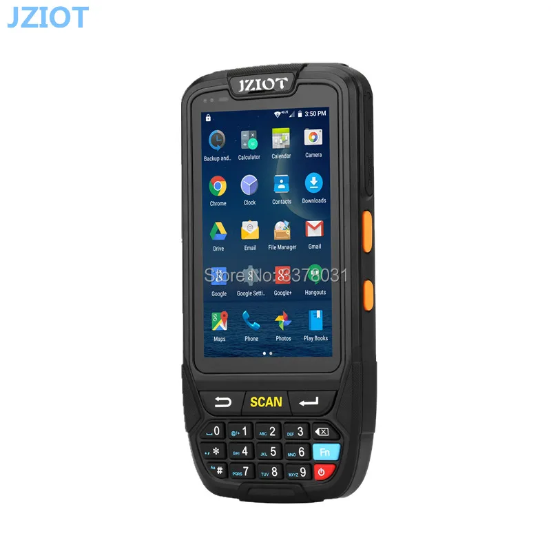 Ручной сканер штрих кода самые недорогие на складе 1D 2D КПК 4 дюйма android 4g lte NFC PSAM