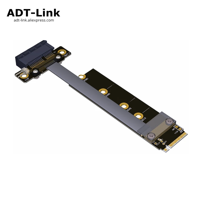 8G/bps PCIE x1 pci e 1x3 0 до M.2 NGFF NVMe ключ M переходная карта плоский кабель удлинитель M2 1