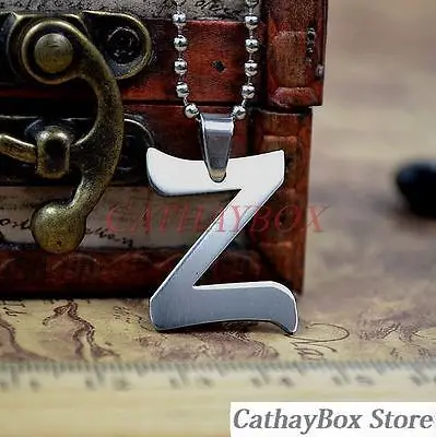 Нержавеющая сталь ручная работа римская Начальная Буква Z подвеска ожерелье