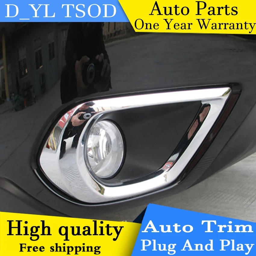 Chrome Front fog light lamp cover Trim For 2013 2014 2015 Forester high quality chrome stickers trim car styling 2 pcs | Автомобили и