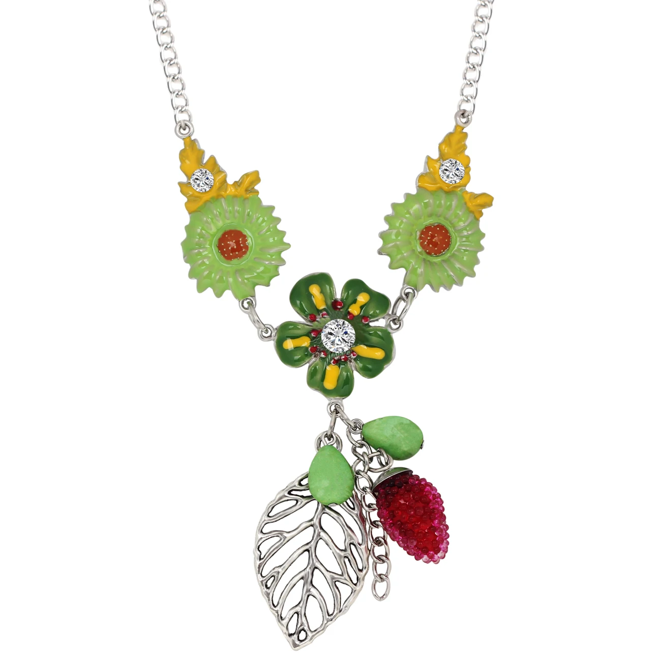 WEVENI Statement эмалированный сплав серебряное ожерелье короткая цепочка с подвеской