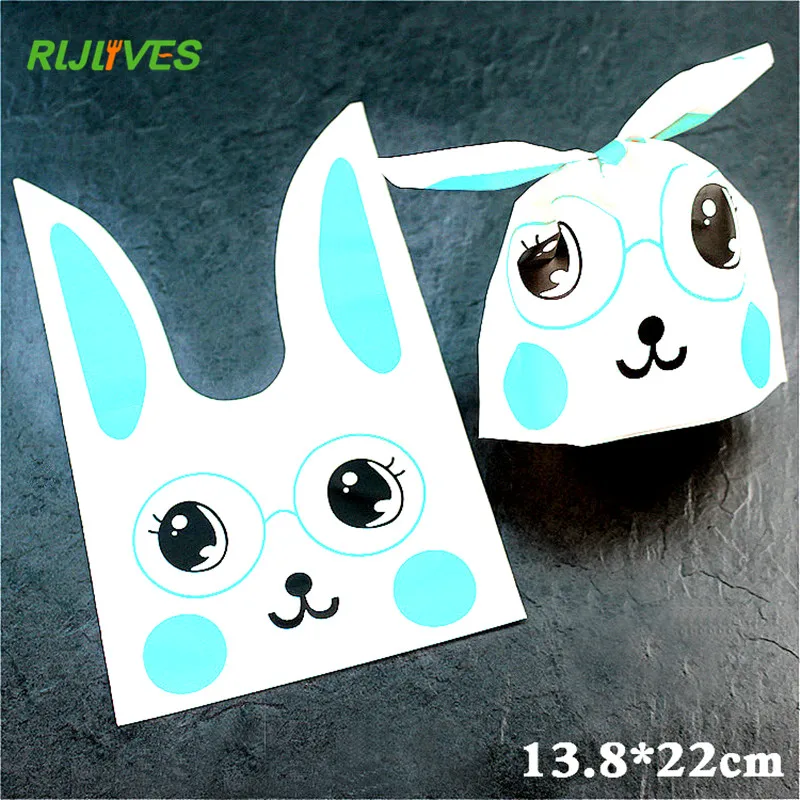 50 шт. OPP милый маленький кролик для выпечки рождественский подарок упаковочные