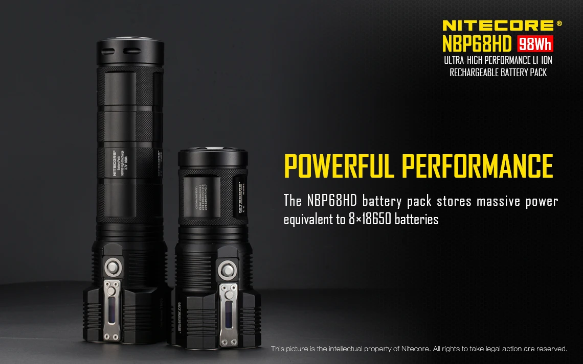 NITECORE NBP68HD усовершенствованная литий-ионная аккумуляторная батарея серии TM фонарик TM28 TM28Lite TM38 TM38Lite 98Wh резервная батарея
