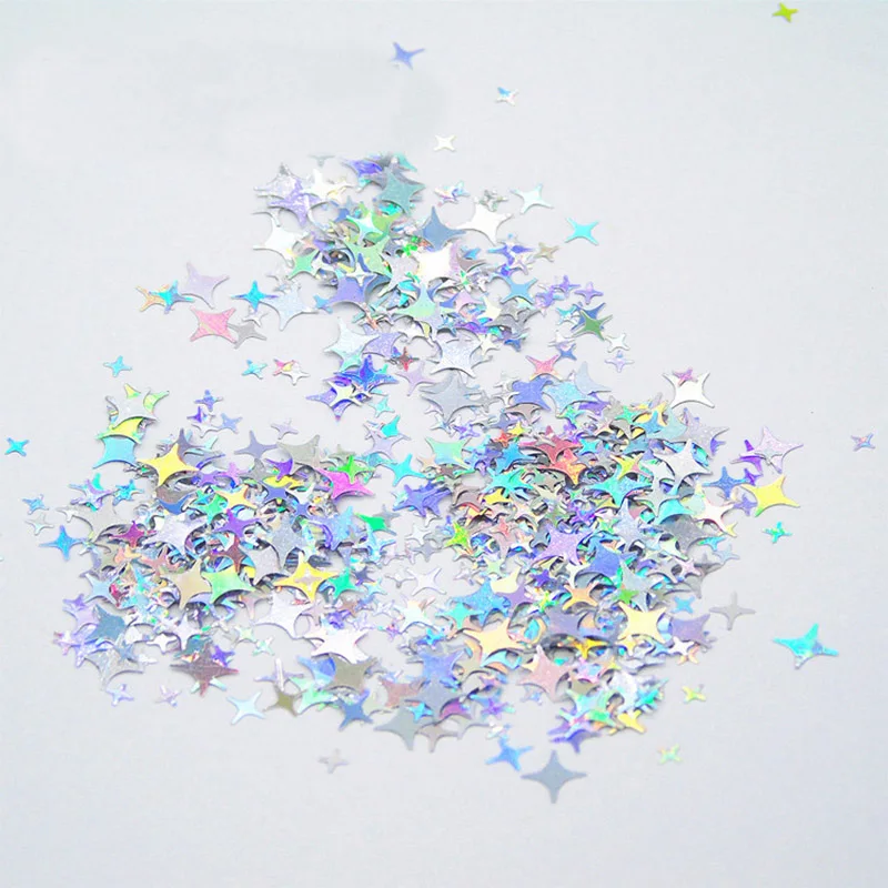 10g/bag Four Star Cross Slices Filler For Nails Art Tips Slime Sequin Kids Lizun DIY Accessories Supplies Decoration | Игрушки и хобби