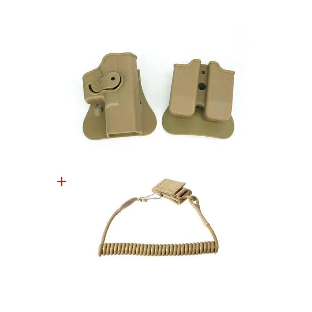 Тактическая кобура для Glock 17 19 IMI Glock с журналом Sling Belt - Цвет: Tan