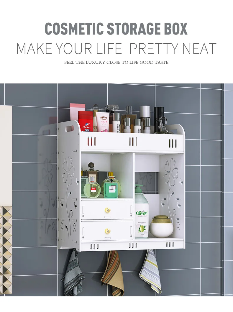 Bathroom wall rack wall hanger toilet bathroom no bathing room washing table cabinet lo89652