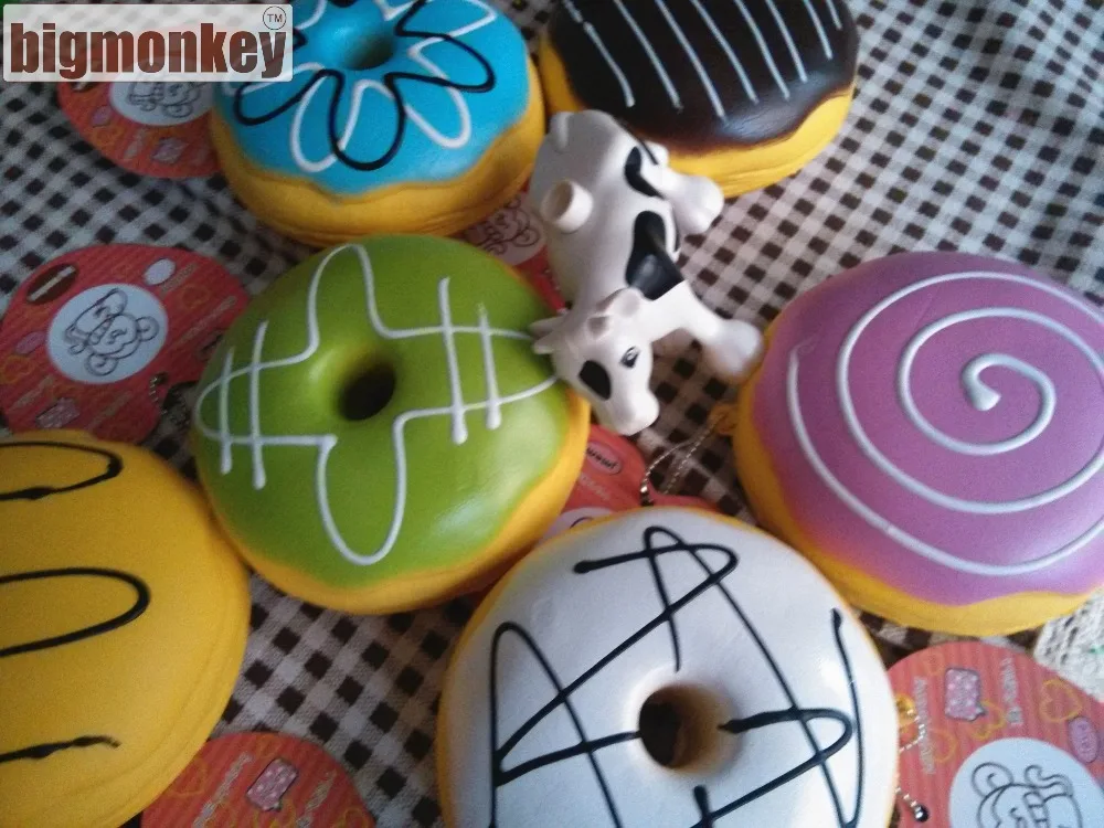 Большая обезьяна новинка ПУ 10 см цветные пончики булочка мягкое очарование