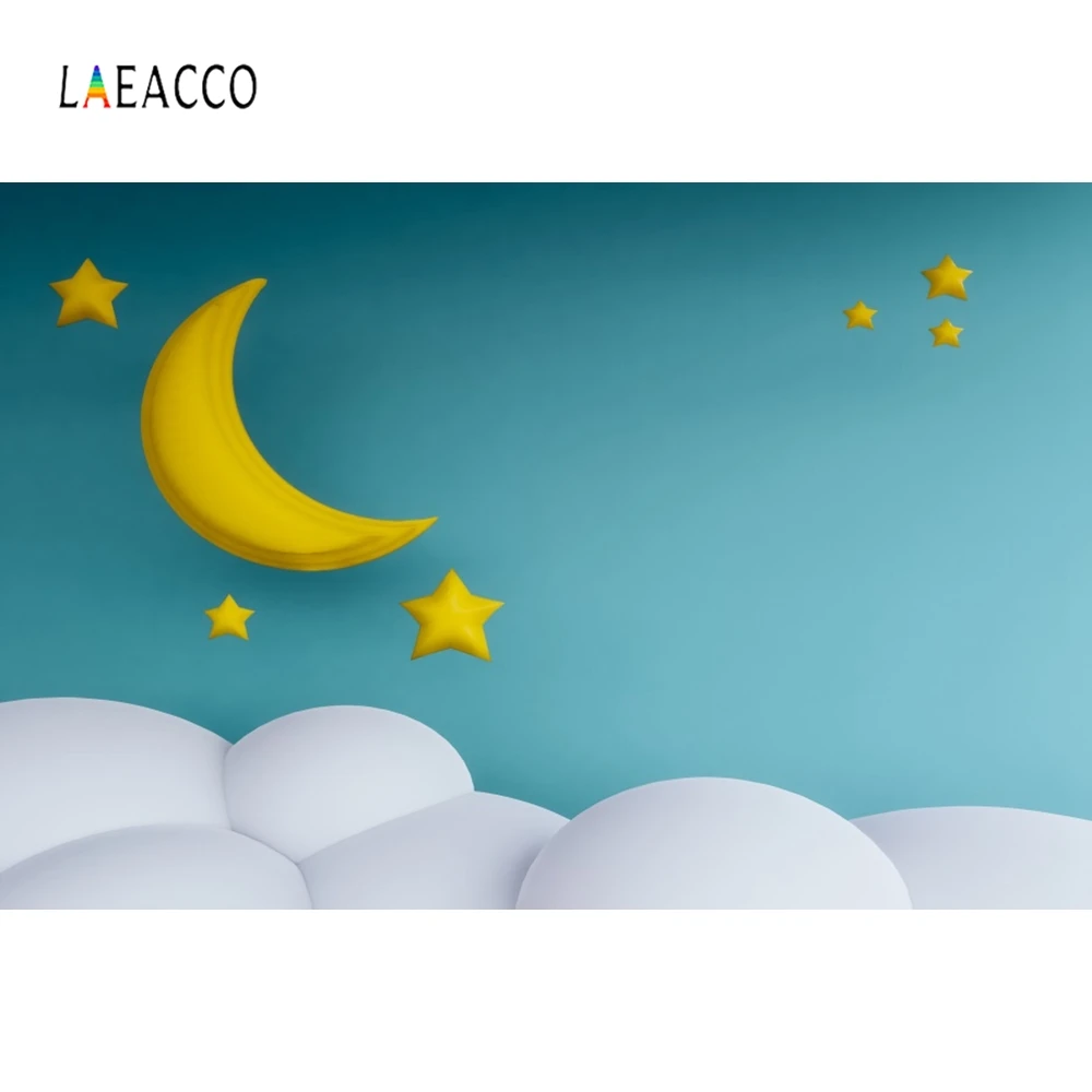 Laeacco Луна Звезда облако дом шар мечта детская комната фотография фон на заказ
