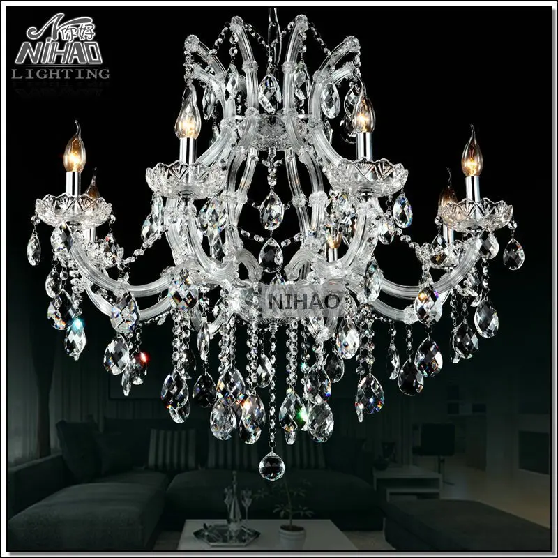 Hot selling Maria Theresa Clear White Crystal Chandelier Lamp Luster Cristal Pendelleuchte Light Fixture top quality 8 Lights | Лампы и