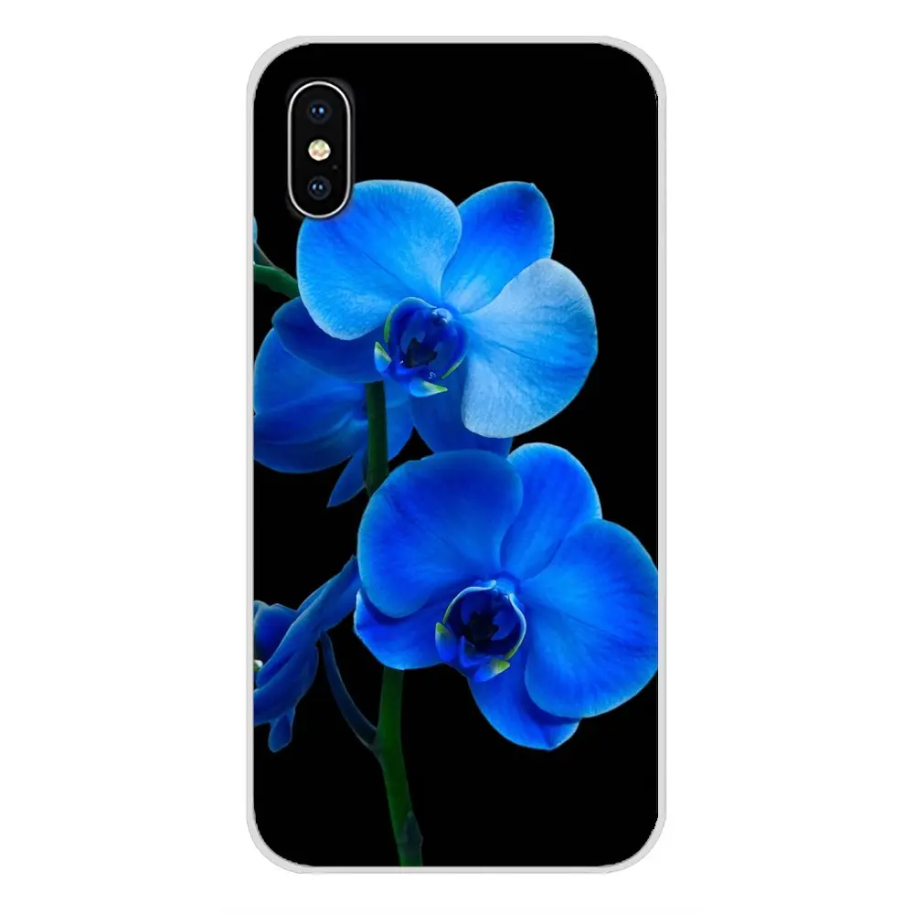 Blue Orchid Flower Wallpaper Artwork TPU Silicone Case For Apple iPhone X XR XS MAX 4 4S 5 5S 5C SE 6 6S 7 8 Plus ipod touch | Мобильные