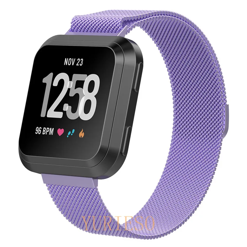 Миланская петля для Fitbit VERSA ремешок для магнитного браслета сменный Браслет из нержавеющей стали ремешок для умных часов
