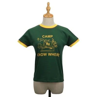 T-shirt Очень странные дела 3 Костюмы для косплея, ретро лагерь знать, где хлопковая Футболка с Регулируемый головной убор Бейсбол Cap Top - Цвет: T-shirt