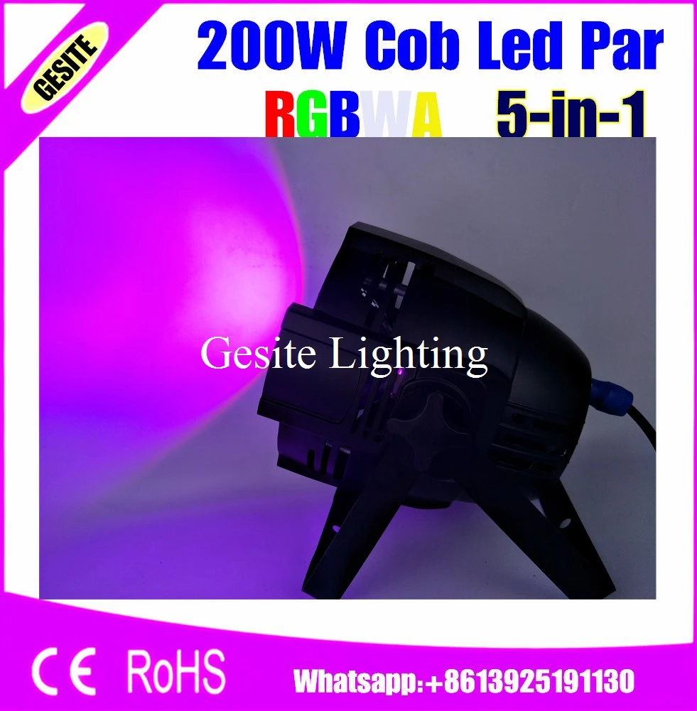2 шт./лот 200 Вт RGBWA Par 64 COB LED Light корпус Blacklight dj light|led par light|par lightcob led |