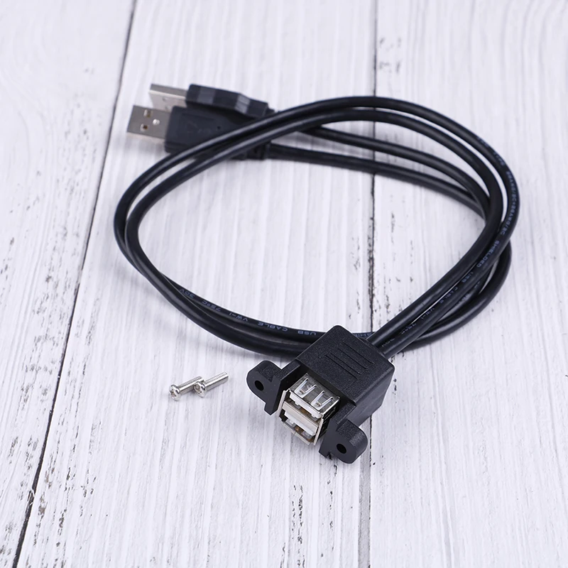 1 шт. двойной USB 2 0 удлинитель Профессиональный гнездо панель крепление к A мужской