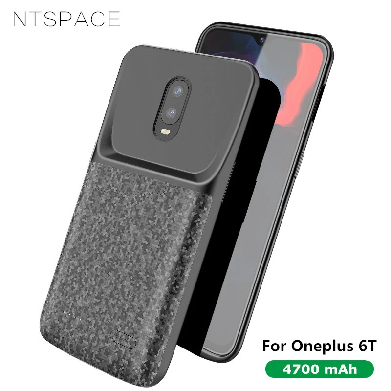 NTSPACE 4700 мАч зарядное устройство чехол s для Oneplus 6T Ультра тонкий силиконовый внешний аккумулятор чехол для зарядки s для One Plus 6T чехол для батареи