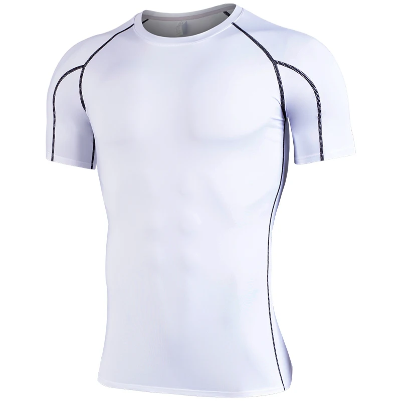 Rashguard Мужская рубашка для тренажерного зала дышащая сухая Спортивная мужские