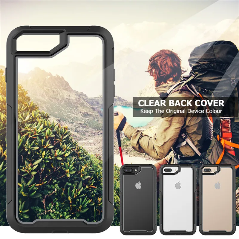 Для iphone 11Pro X XR XS Max 6 6s 7 8 Plus противоударный Гибридный защитный чехол для задней панели телефона для iphone 6 6s Чехол Жесткий PC TPU 2в1 чехол