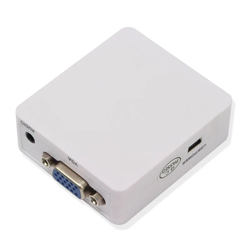 Мини преобразователь из VGA в HDMI поддержка 720p 1080p VGA2HDMI с аудио для ПК ноутбука HDTV