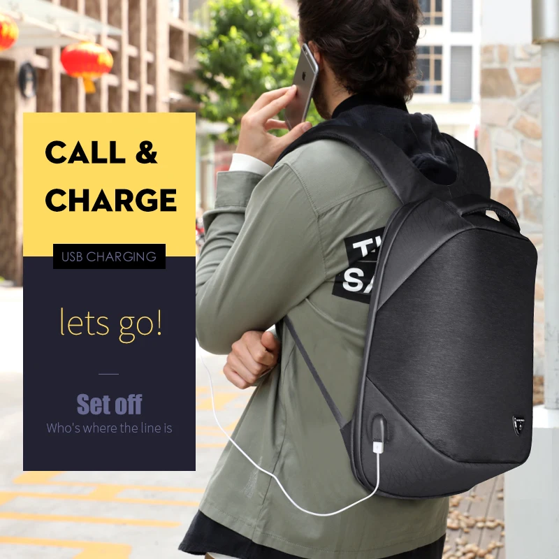 Брендовый водонепроницаемый рюкзак для мужчин с usb зарядкой повседневная