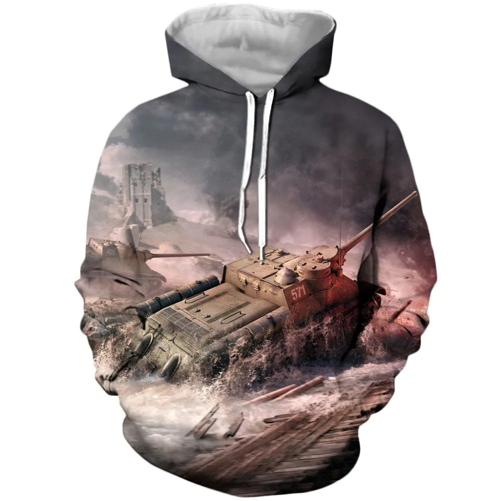 YX GIRL стиль 3d модные мужские толстовки с принтом игры World Of Tanks Мужские Женские повседневные толстовки с капюшоном