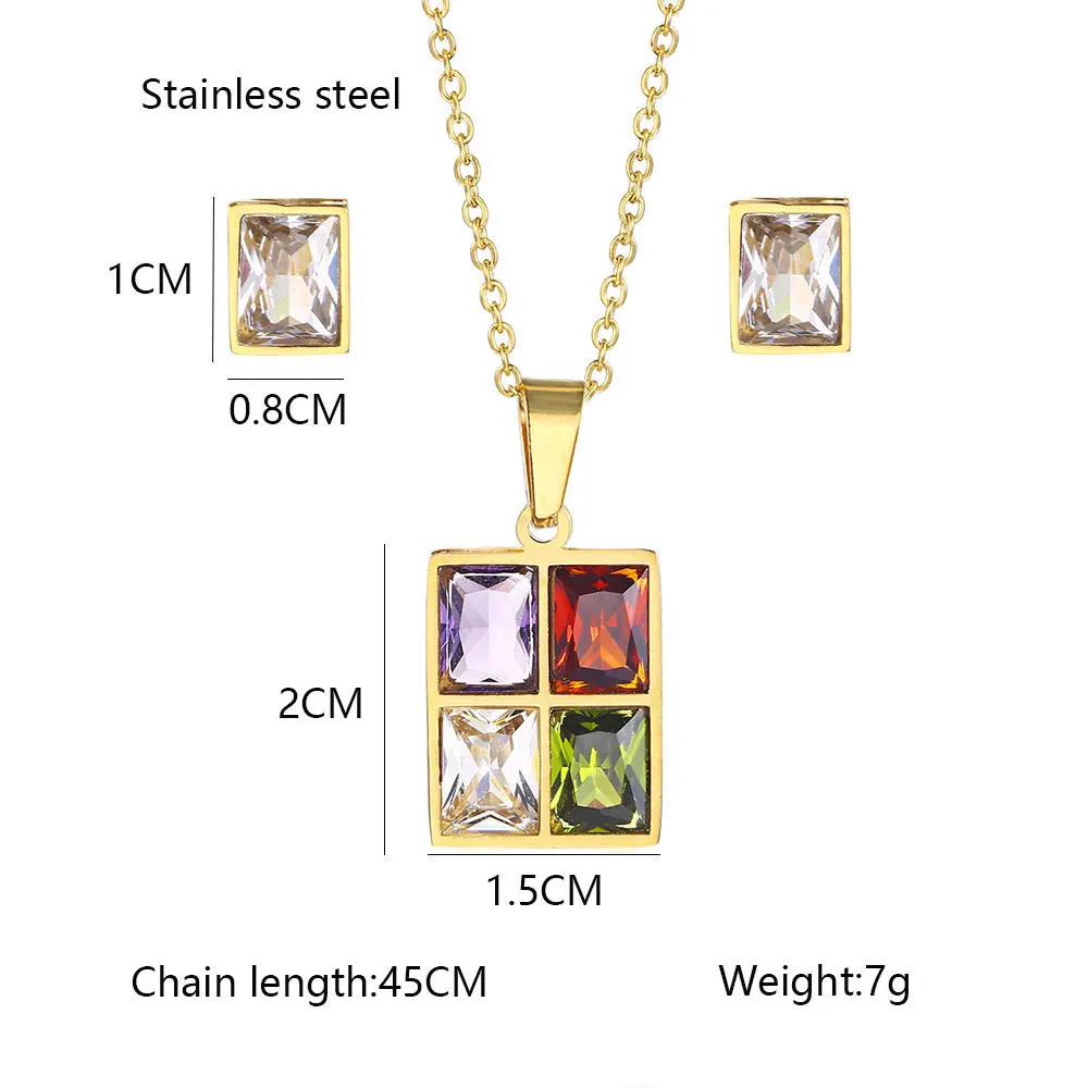 OUFEI Stainless Steel jewelry Woman Vogue 2019 Charm Crystal Jewelry Sets jewellery Accessories Long Necklaces|Ювелирные наборы| |