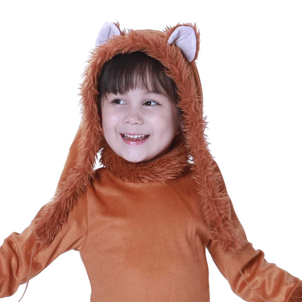 Festa Infantil/Пасхальные зимние платья с лисой для маленьких девочек; рождественское праздничное платье; платья для маленьких девочек; Детские костюмы на Хэллоуин