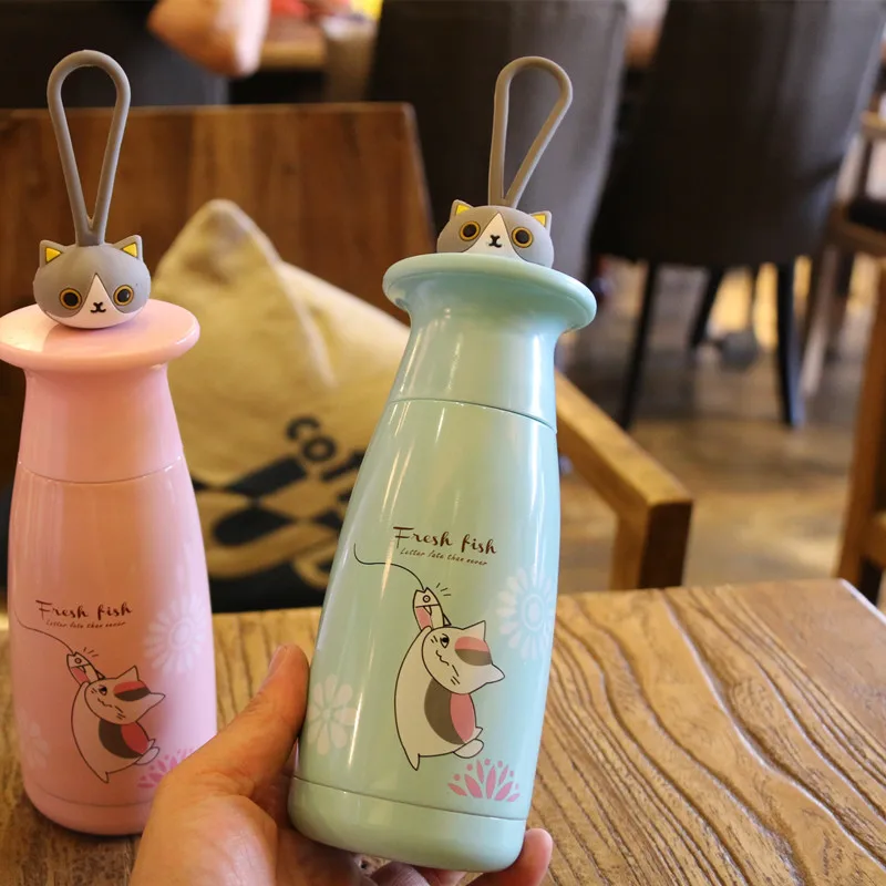 Творческий Термос TECHOME с мультяшным котом чашка для милых мужчин и женщин