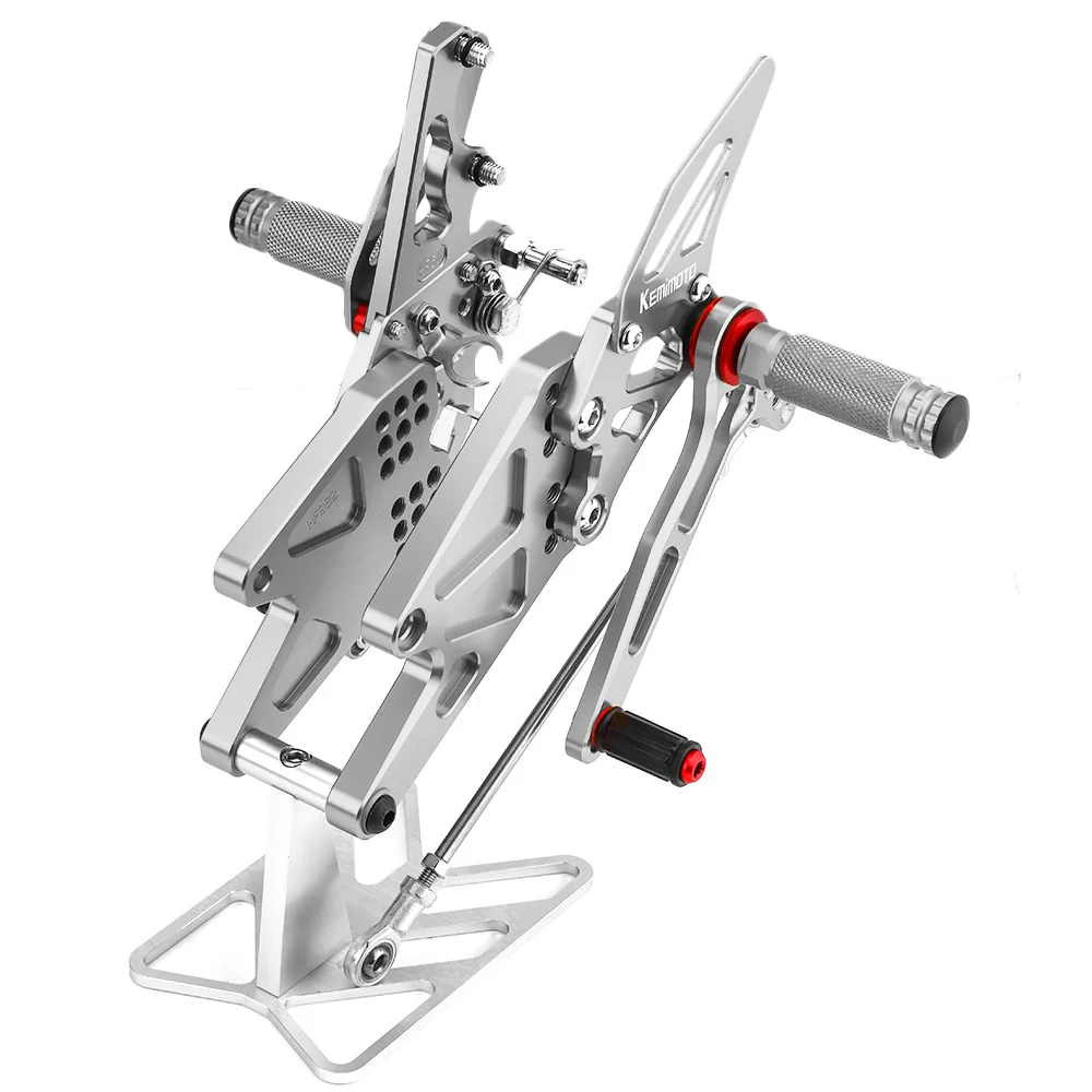 Titanium KEMiMOTO MT-03 R3 CNC регулируемый задний Набор Rearsets Подножка для Yamaha YZF R25 R3-& MT-25- новое поступление - Цвет: Titanium